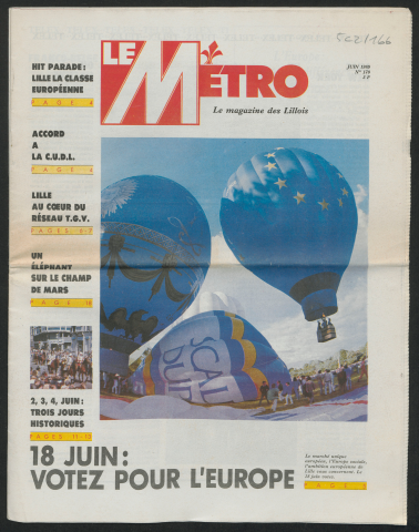 Le Métro .- 18 juin : votez pour l'Europe.