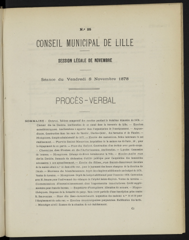 séance du 08 novembre 1878