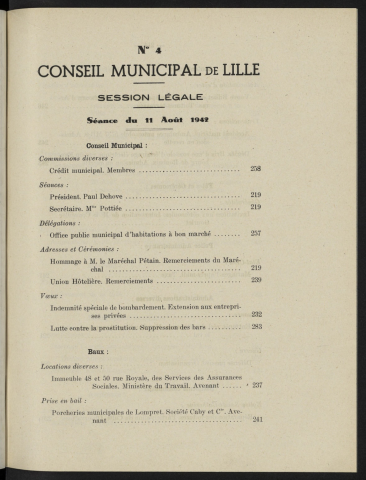 séance du 11 août 1942