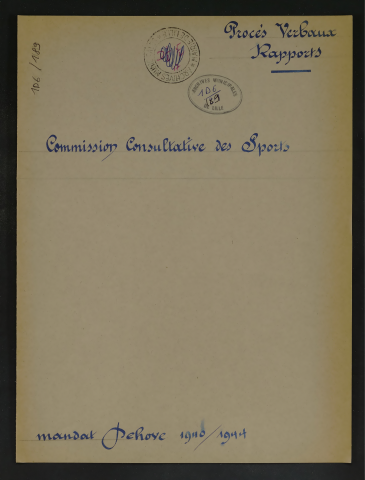 Commission consultative des sports.