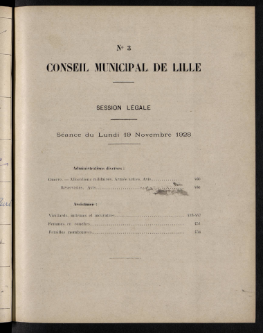 séance du 19 novembre 1928