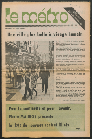 Le Métro .- Une ville plus belle à visage humain.