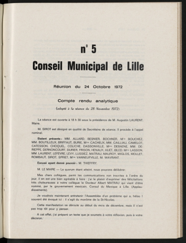 séance du 24 octobre 1972