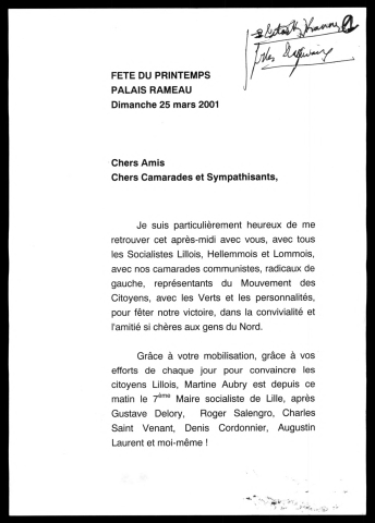 Fête du printemps. (Lille)