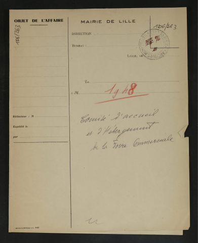Comité d'accueil et d'hébergement de la foire commerciale.