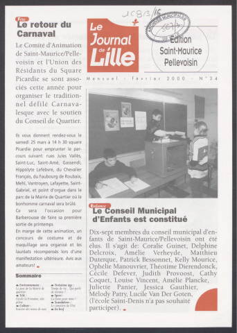 Le Journal de Lille - Editions des mairies de quartiers - n°34