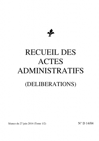 Délibérations, séance du 27 juin, tome 1.