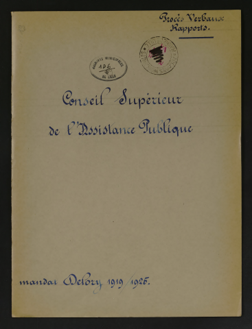 Conseil supérieur de l'assistance publique.