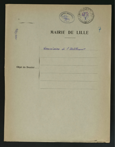 Commission de l'habillement.