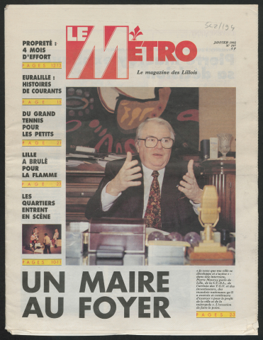 Le Métro .- Un maire au foyer.
