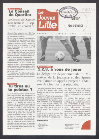 Le Journal de Lille - Editions des mairies de quartiers - n°41