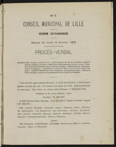 séance du 03 janvier 1878