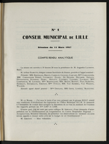 séance du 11 mars 1957