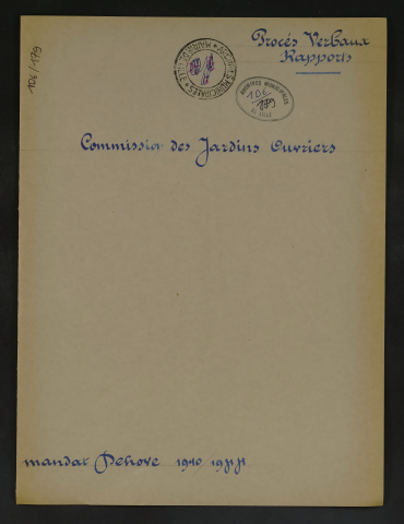 Commission des jardins ouvriers.