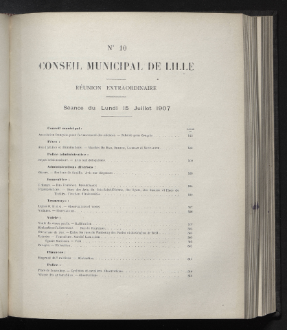 séance du 15 juillet 1907