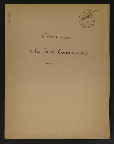 Commission de la foire commerciale.