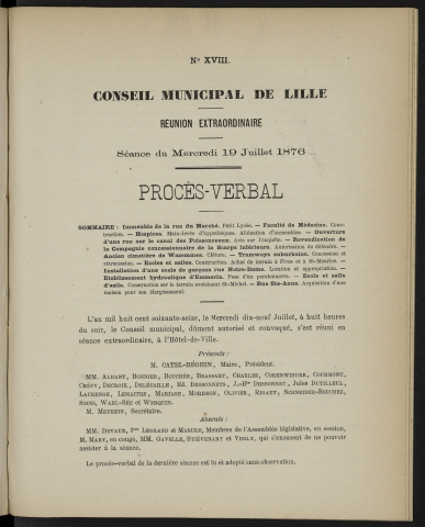 séance du 19 juillet 1876