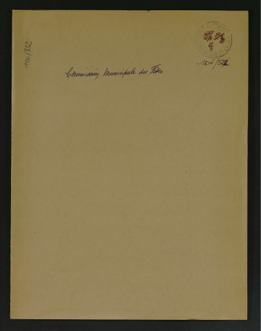 Commission municipale des fêtes.