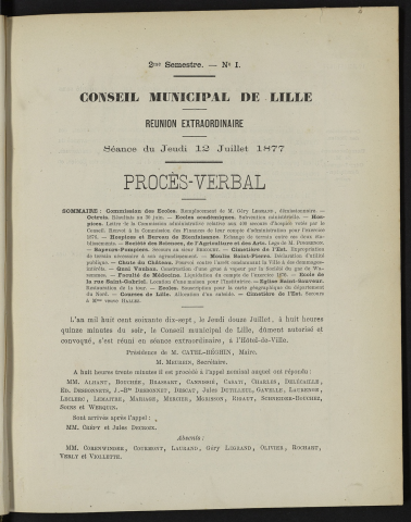séance du 12 juillet 1877