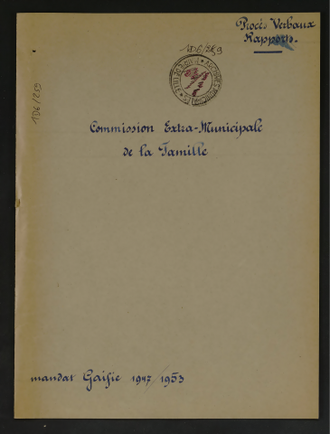 Commission extra-municipale de la famille.