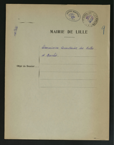 Commission consultative des halles et marchés.