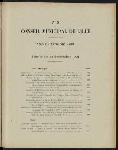 séance du 24 septembre 1931