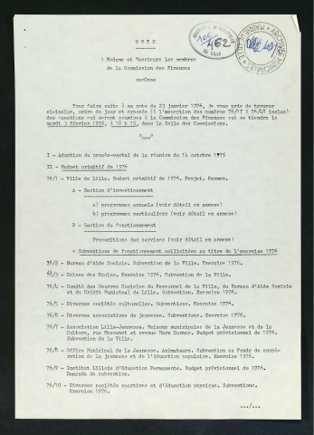 Commission des finances.