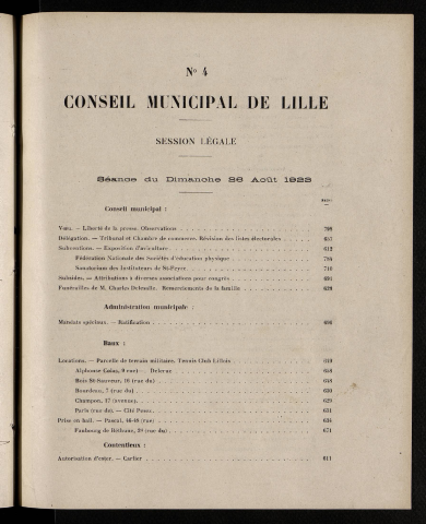 séance du 26 août 1923