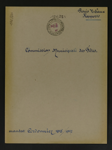 Commission municipale des fêtes.