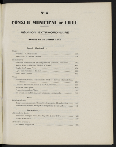 séance du 27 juillet 1949