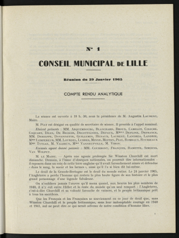 séance du 29 janvier 1965