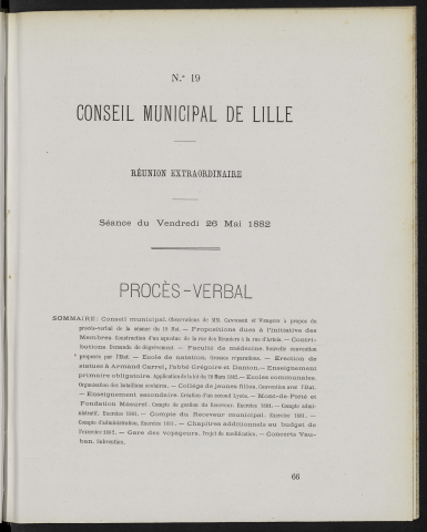 séance du 26 mai 1882