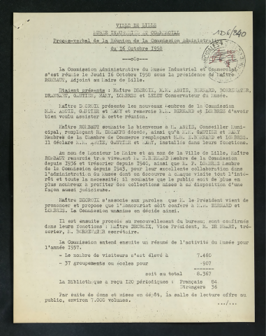 Commission administrative des musées industriel et commercial.