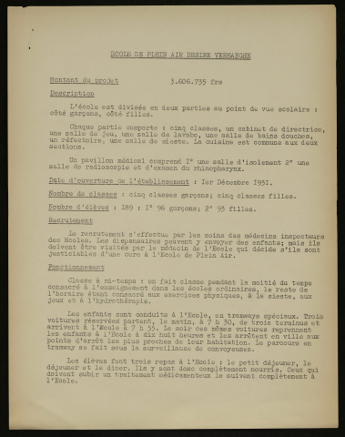 Inauguration : communiqués et articles de presse, notice descriptive.