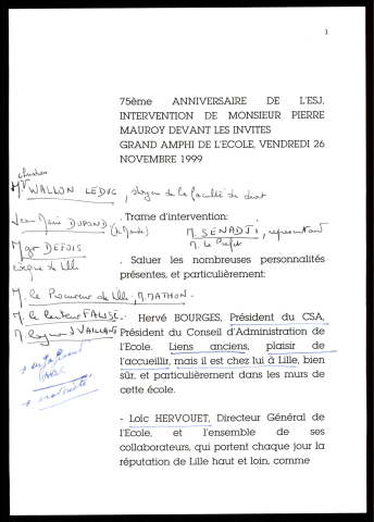 75ème anniversaire de l'école supérieure de journalisme de Lille. (Lille)