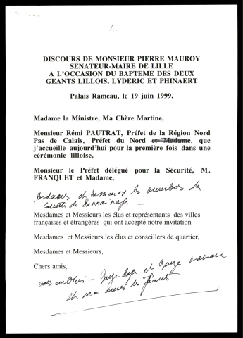 Baptême de Lydéric et Phinaert. (Lille)