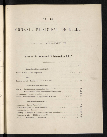 séance du 03 décembre 1915