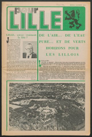 Le Métro .- De l'air& de l'eau pure& et de verts horizons pour les lillois.