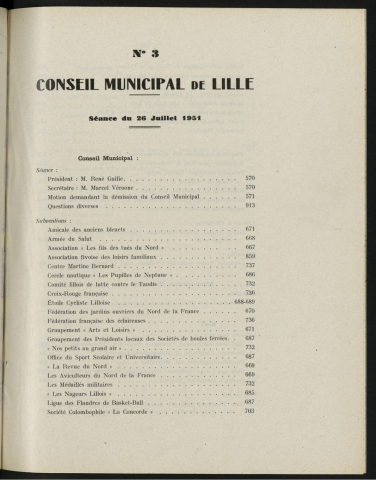 séance du 26 juillet 1951
