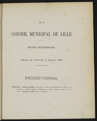 séance du 04 janvier 1884