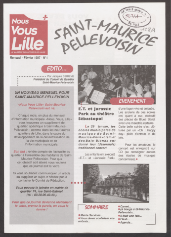 Nous Vous Lille - Editions des mairies de quartiers - n°1