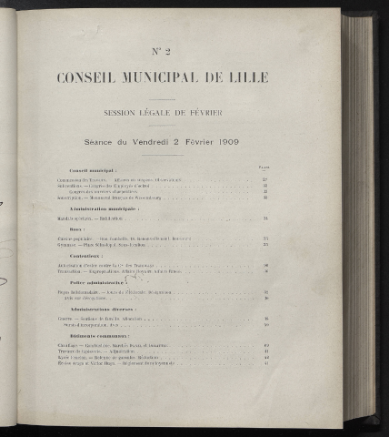 séance du 02 février 1909