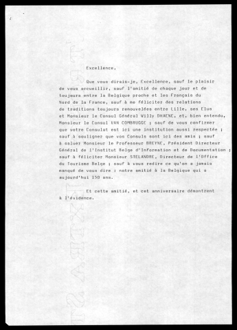 Visite du consul de Belgique.