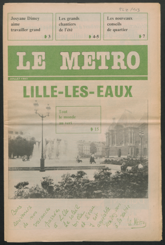 Le Métro .- Lille-les-eaux.