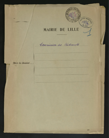 Commission des bâtiments.