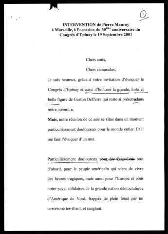 30ème anniversaire du congrès d'Epinay. (Marseille)