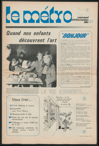 Le Métro .- Quand nos enfants découvrent l'art