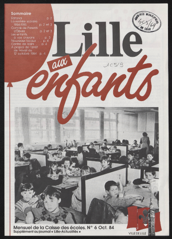Lille Actualités - Lille aux enfants, supplément n°6