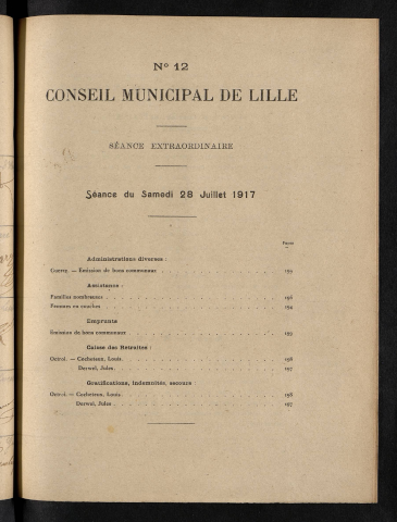 séance du 28 juillet 1917
