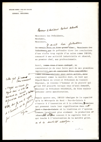 Inauguration de l'exposition Indigo.